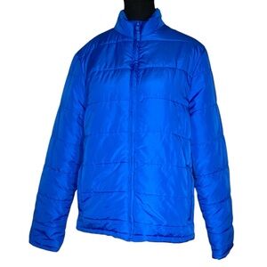 BOULEVARD Men’s Cobalt Blue Puffer Jacket Hiking Winter Warm Medium